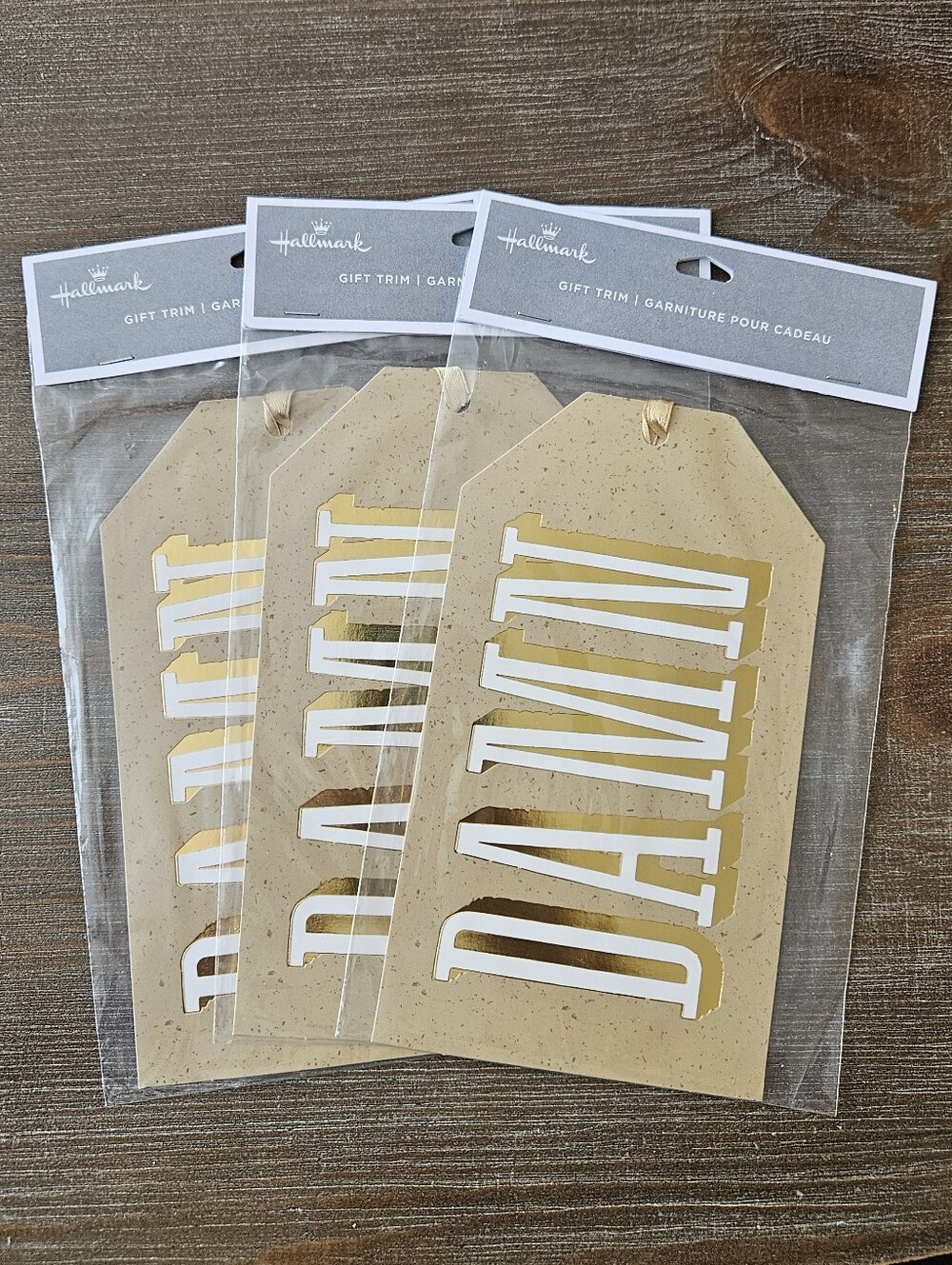 Hallmark Gold and White 'DAMN' Gift Tags - Pack of 3